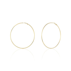 Hoops oorbellen 6cm goud