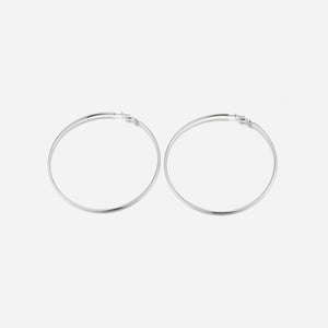 Hoops oorbellen 6cm zilver