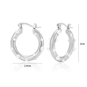 Hoops parels zilver