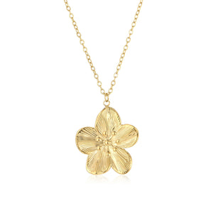 Ketting bloem statement goud