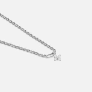 Ketting bloem zilver