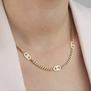 Ketting double D goud