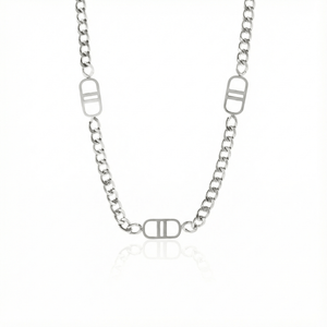 Ketting double D zilver