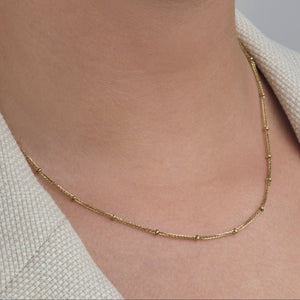 Ketting fancy bolletjes goud