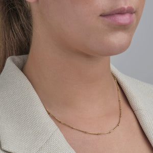 Ketting fancy bolletjes goud