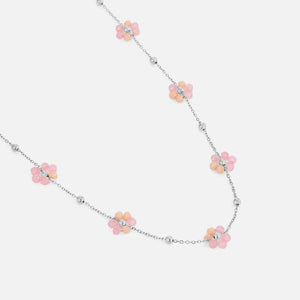 Ketting fancy flower zilver