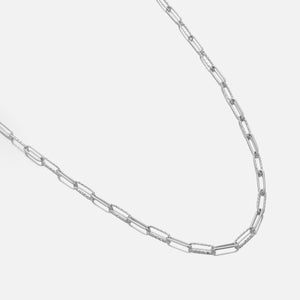 Ketting fancy paperclip zilver