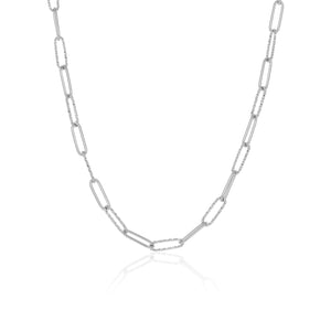 Ketting fancy paperclip zilver