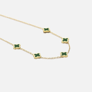 Ketting klaver gold/green