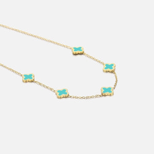 Ketting klaver gold/mint
