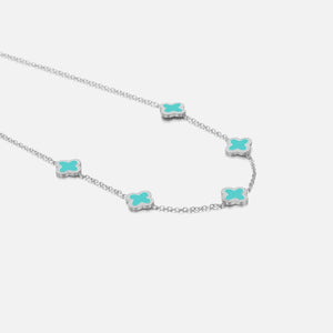Ketting klaver silver/mint