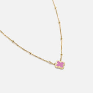 Ketting lucky goud/roze