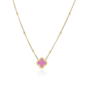 Ketting lucky goud/roze