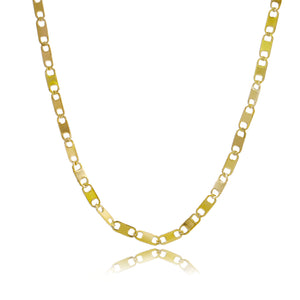 Ketting platte schakel goud