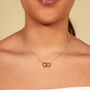 Ketting verbonden hart goud