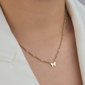 Ketting vlinder goud