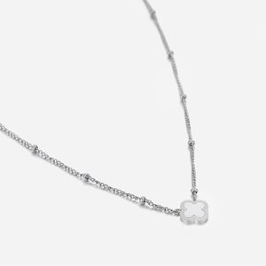 Klaver ketting zilver