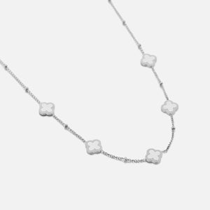Klavers ketting zilver