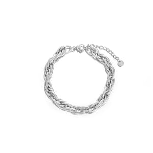 Lux chain armband zilver