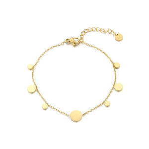 Muntjes armband goud