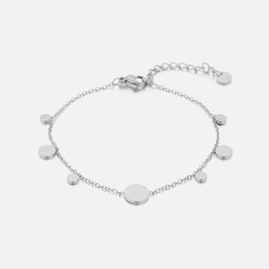 Muntjes armband zilver