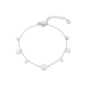 Muntjes armband zilver