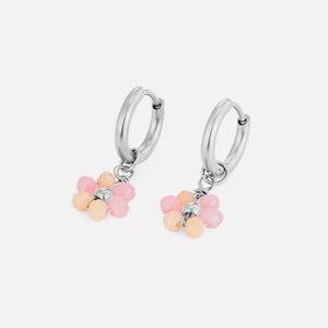 Oorbel fancy flower zilver