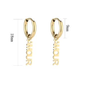 Oorbellen amour goud