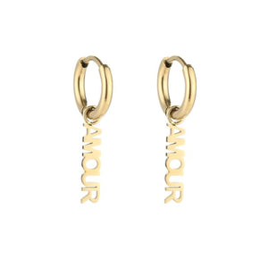 Oorbellen amour goud