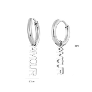 Oorbellen amour zilver