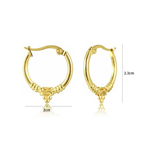 Oorbellen Bali bolletjes goud