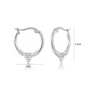 Oorbellen Bali bolletjes zilver