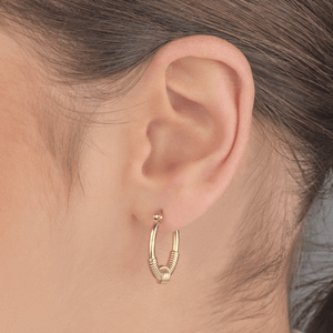 Oorbellen Bali knoop goud