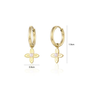 Oorbellen bloem goud