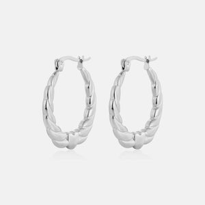 Oorbellen boog hart zilver