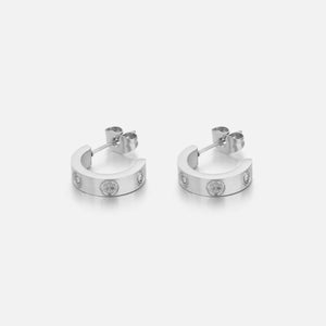 Oorbellen creolen steentje zilver