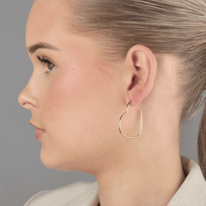 Oorbellen grote hart goud