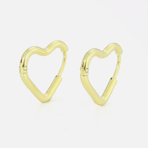 Oorbellen hartvorm goud