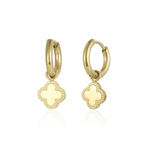 Oorbellen klaver goud