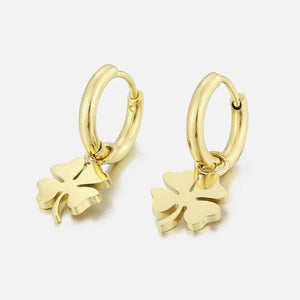 Oorbellen klavervier goud