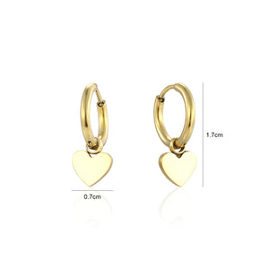 Oorbellen kleine hart goud