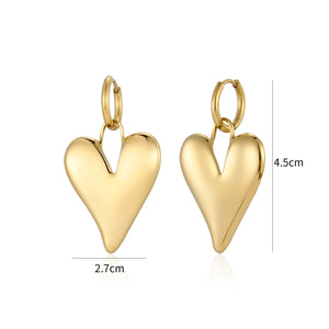 Oorbellen lux hart goud