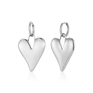 Oorbellen lux hart zilver