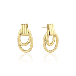 Oorbellen lux ovaal goud