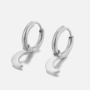 Oorbellen maan zilver