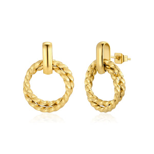 Oorbellen motief krul goud