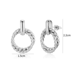 Oorbellen motief krul zilver