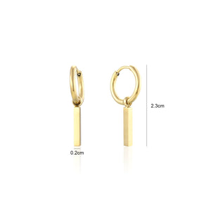 Oorbellen staafje goud