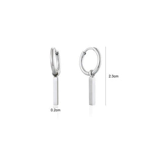 Oorbellen staafje zilver