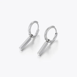 Oorbellen staafje zilver